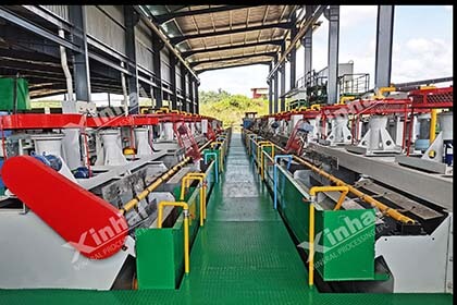 Flotataion machines in a zinc lead processing plant